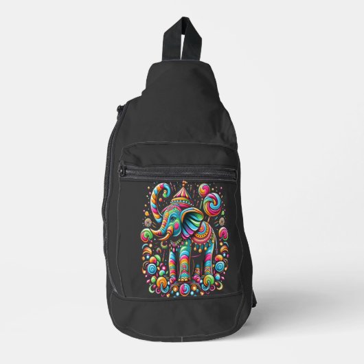 Majestic Olifant in een Pet Sling Bag (Voorkant)