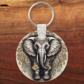 Majestic Olifant Mandala Sleutelhanger (Voorkant)