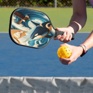Majestic Ontmoeting: Orka en Adelaar Pickleball Paddle