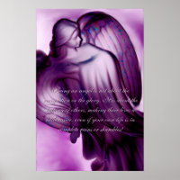 Majestic Paarse Angel met Gezegde