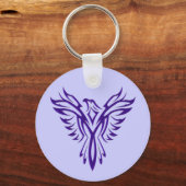 Majestic Paarse Phoenix Rising sleutelhanger (Voorkant)