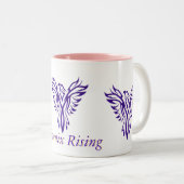 Majestic Paarse Phoenix Rising two-tone mok (Voorkant rechts)