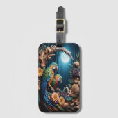 Majestic Parrot Perched Bagagelabel (Voorkant (verticaal))
