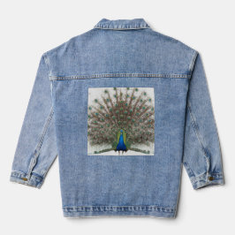 Majestic Peacock met kleurrijke staart Denim Jacket