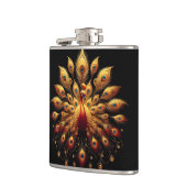 Majestic Peacock met zijn verenkleed Heupfles (Links)