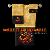 Majestic Peacock rouge et or