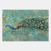 Majestic Peacock Set Decoupage Inpakpapier Vel (Voorkant)