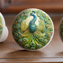 Majestic Peacock Splendor Keramische Knob Pull Keramische Knop