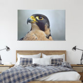 Majestic Peregrine falcon Canvas Afdruk (Insitu (Slaapkamer))