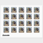 Majestic Peregrine falcon Vierkante Sticker (Vel)