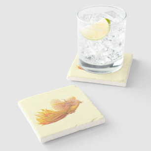 Majestic Phoenix Bird Stenen Onderzetter
