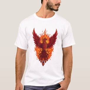 Majestic Phoenix Flame Design   Vette vectorkunst T-shirt