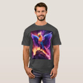 "Majestic Phoenix Resurgence: levendige gekleurde T-shirt (Voorkant volledig)