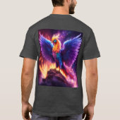 "Majestic Phoenix Resurgence: levendige gekleurde T-shirt (Achterkant)