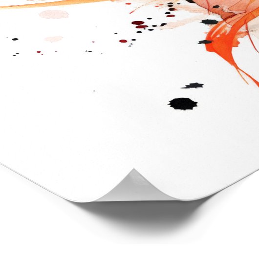 Majestic Phoenix Sketch Style Poster noir (Coin)