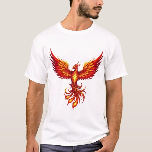 Majestic Phoenix T-Shirt – Fiery Rebirth Mythical  (Devant)