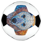 Majestic Polar Beer Glas in lood artwork Voetbal (Gedraaid)