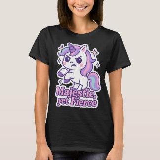 Majestic Pourtant Fierce Kawaii Unicorn T-Shirt