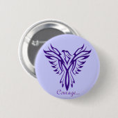 Majestic Purple Phoenix badge de levage / bouton (Devant & derrière)