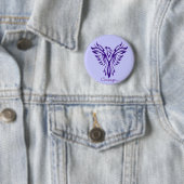 Majestic Purple Phoenix badge de levage / bouton (En situation)