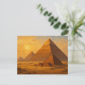 Majestic Pyramids Desert Sun Egyptian Carte postal (Debout devant)