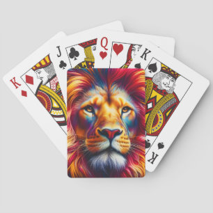 Majestic Rainbow Lion Pokerkaarten
