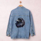 Majestic Raven Portret - raaf, vogel, wild Denim Jacket (Hangar)