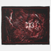 Majestic Red Lion Fleece Deken (Voorkant (Horizontaal))