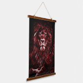 Majestic Red Lion Hangend Wandkleed (Gebogen)