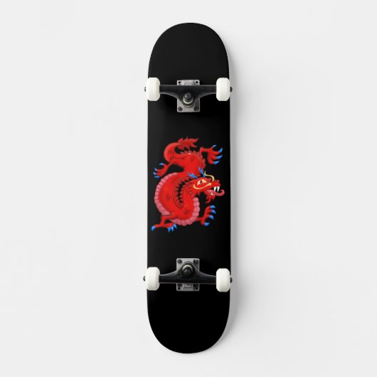 Majestic Red Oriental Dragon Skateboard (Recto)