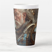 Majestic Regal Steampunk King Latte Mug (Devant)