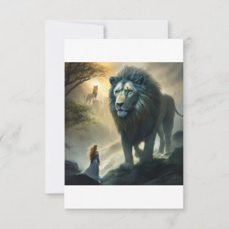 Majestic Roar: Leeuw en Guardian-thema uitnodiging