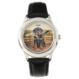 Majestic Rottweiler Kid's Personalized Horloge