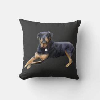 Majestic Rottweiler: Serenity in Strength Kussen