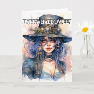Majestic Salem Witch Happy Halloween Kaart