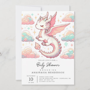Majestic Schattig Dragon Baby shower Kaart