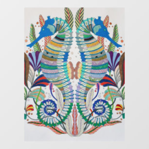 Majestic Seahorses Venster Cling Raamsticker