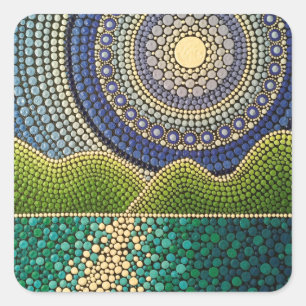 Majestic Sky Vierkante Sticker