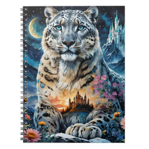 Majestic Snow Leopard - Kasteel - Maan Notitieboek