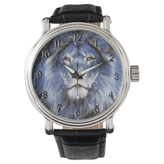 Majestic Sparkle Lion Horloge (Voorkant)