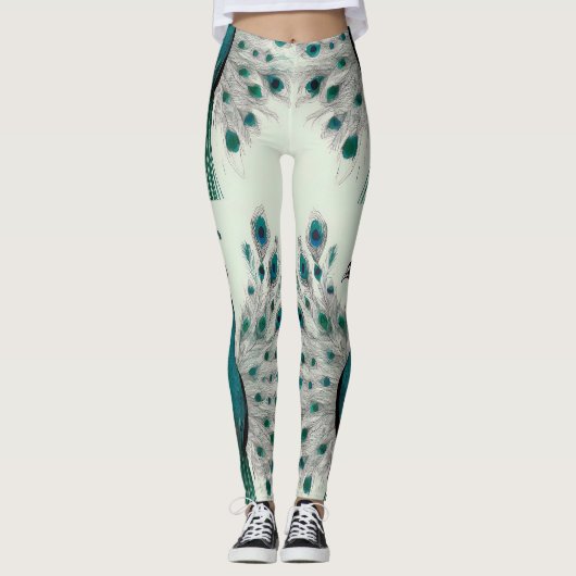 Majestic Splendore Le Boho Peacock Leggings (Devant)