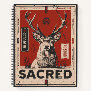 Majestic Stag Antlers Sacred Wildlife Design Notitieboek