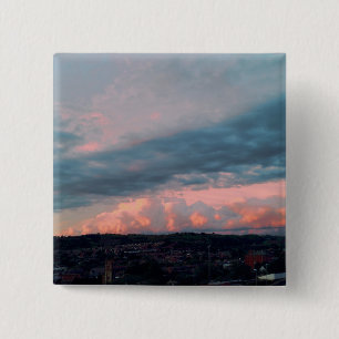 Majestic Sunset in Wales Vierkante Button 5,1 Cm