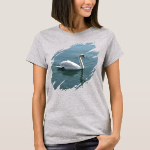 Majestic Swan Glijdend op een meer T-shirt