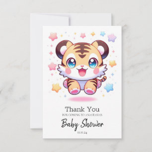 Majestic Tiger Baby shower Bedankkaart