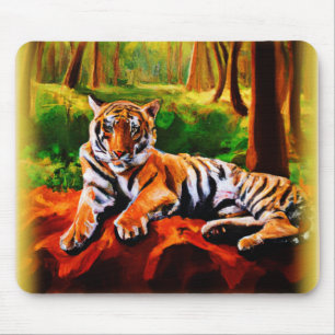 "Majestic Tiger Resting in the Wild". Bestel nu Muismat
