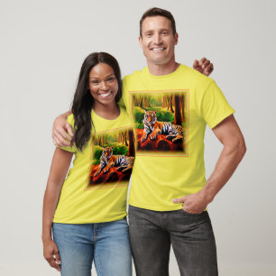 "Majestic Tiger Resting in the Wild". Bestel nu T-shirt