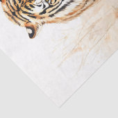 Majestic Tiger Walk Waterverf Illustratie Tissuepapier (Detail)