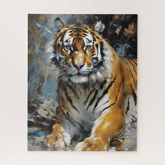 Majestic tijger schilderij legpuzzel (Verticaal)