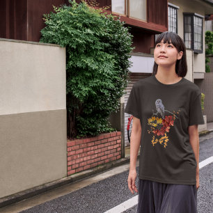Majestic Uil Rust op een Herfst Branch T-shirt